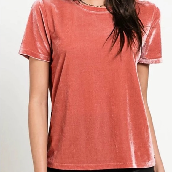 Tops - Volcom Coral Velour You In Top Velvet Short Sleeve SZ S